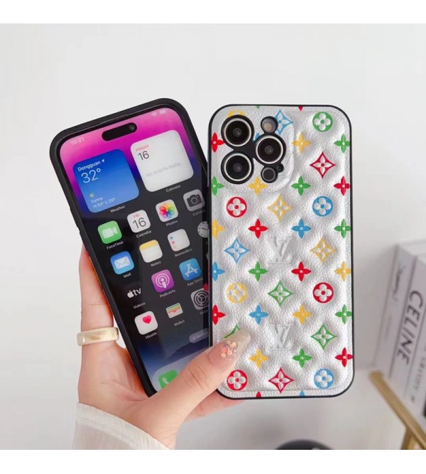 LV ルイヴィトン ブランド iPhone 14/14 Pro/14 Pro Maxケース かわいい モノグラム柄 経典 レザー風 カラー色 ジャケット型 激安 アイフォン14/14プロ/14プロ マックス/13/12/11カバー コピー ファッション メンズ レディース