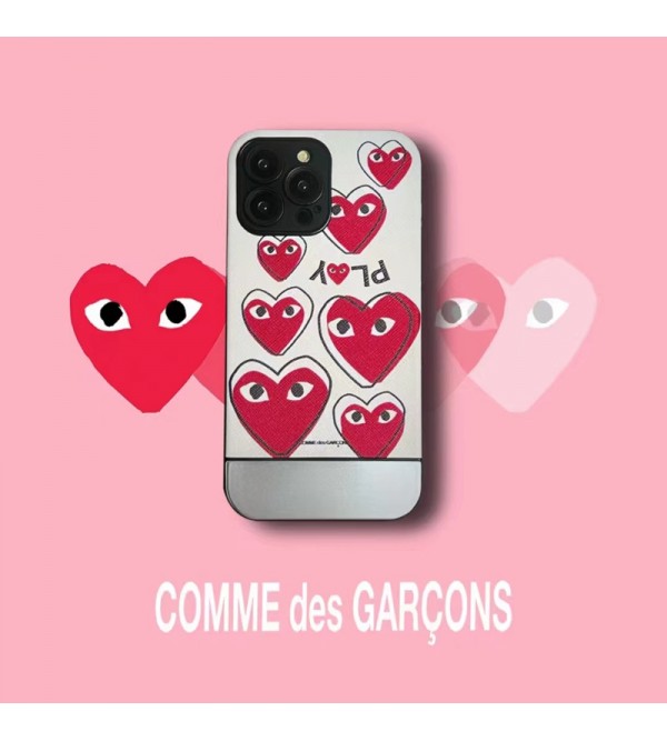 NIKE ナイキ CDG コムデギャルソン ハイブランド iphone 14/14 pro/14 pro maxケース オシャレ メッキ 心柄 モノグラム Comme des Garçons ジャケット型 アイフォン14/14プロ/14プロマックス/13/12/11カバー 芸能人愛用 メンズ レディーズ