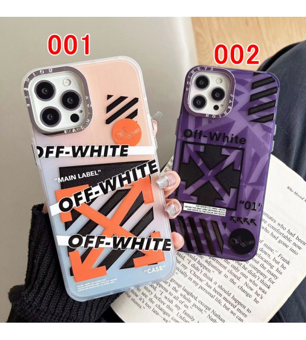 Off-White ハイブランド オフホワイト iPhone 14 Pro max/14 Pro/14ケース おしゃれ 矢印柄 クリアケース ジャケット型 透明 アイフォン14プロ マックス/14プロ/14/13/12/11カバー ファッション メンズ レディース