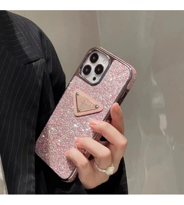 PRADA ブランド プラダ iphone 14/14 pro/14 pro maxケース かわいい きらきら クリアケース モノグラム ジャケット型 コピー アイフォン14/14プロ/14プロ マックス/13/12/11カバー 大人気 メンズ ディーズ