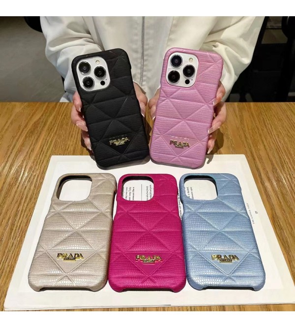 PRADA ブランド プラダ iPhone 14/14 Pro/14 Pro Maxケース かわいい レザー風 モノグラム セレブ愛用 オーダーメイド ジャケット型 アイフォン14/14プロ/14プロマックス/13/12カバー 保護 コピー メンス レデイース