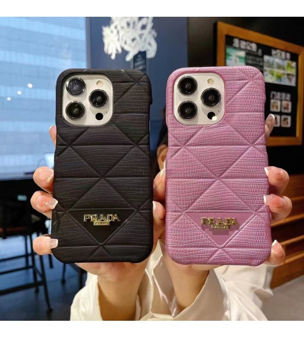 PRADA ブランド プラダ iPhone 14/14 Pro/14 Pro Maxケース かわいい レザー風 モノグラム セレブ愛用 オーダーメイド ジャケット型 アイフォン14/14プロ/14プロマックス/13/12カバー 保護 コピー メンス レデイース