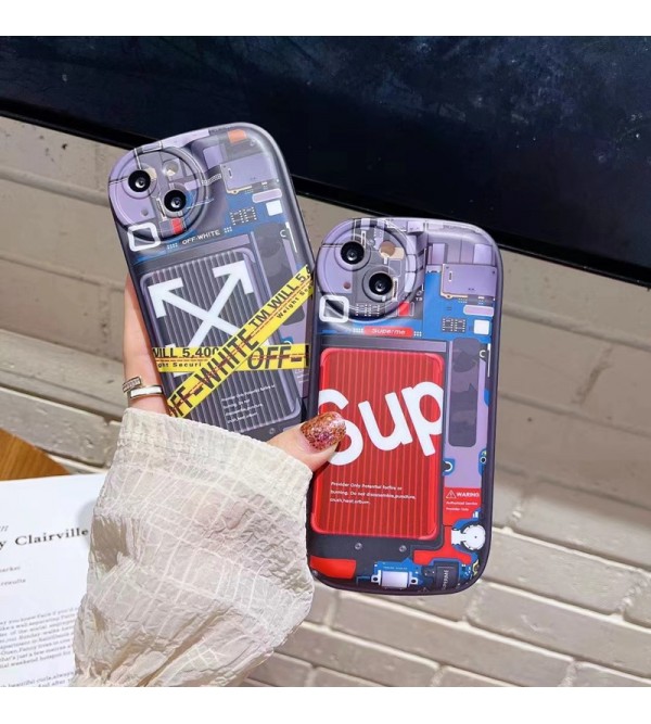 SUPREME/シュプリーム ハイブランド OFF-WHITE/オフホワイト iphone 13/13 pro/13 pro maxケース 個性 楕円風 スーツケース柄 ジャケット型 モノグラム ファッション メンズ レディーズ