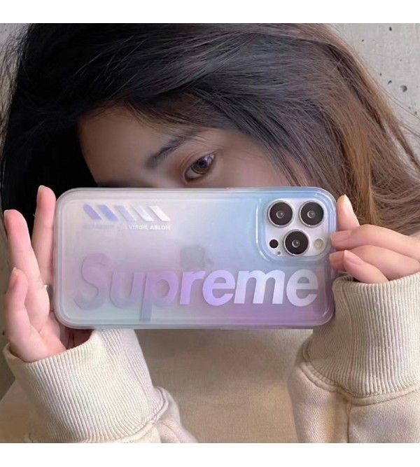 Supreme シュプリーム ハイブランド iphone 14/14 pro/14 pro max/14 plusケース かわいい  クリアケース 純色 モノグラム 潮流  韓国風 アイフォン14/13/12/11カバー ファッション メンズ レディーズ