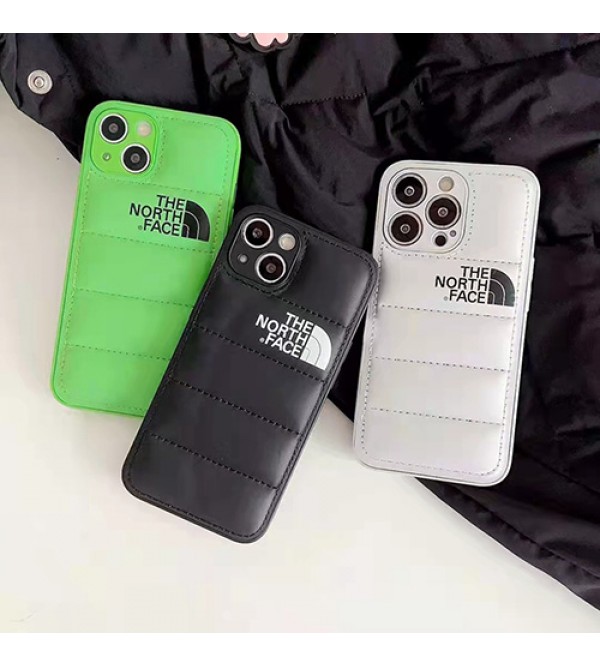 THE NORTH FACE ザ.ノース.フェイス ブランド iphone 13/13 pro/13 pro maxケース レザー質感 経典 ダウンジャケット風 レザー製 保護 アイフォン13/13プロマックス/13ミニカバー オーダーメイド セレブ愛用 メンス レデイース