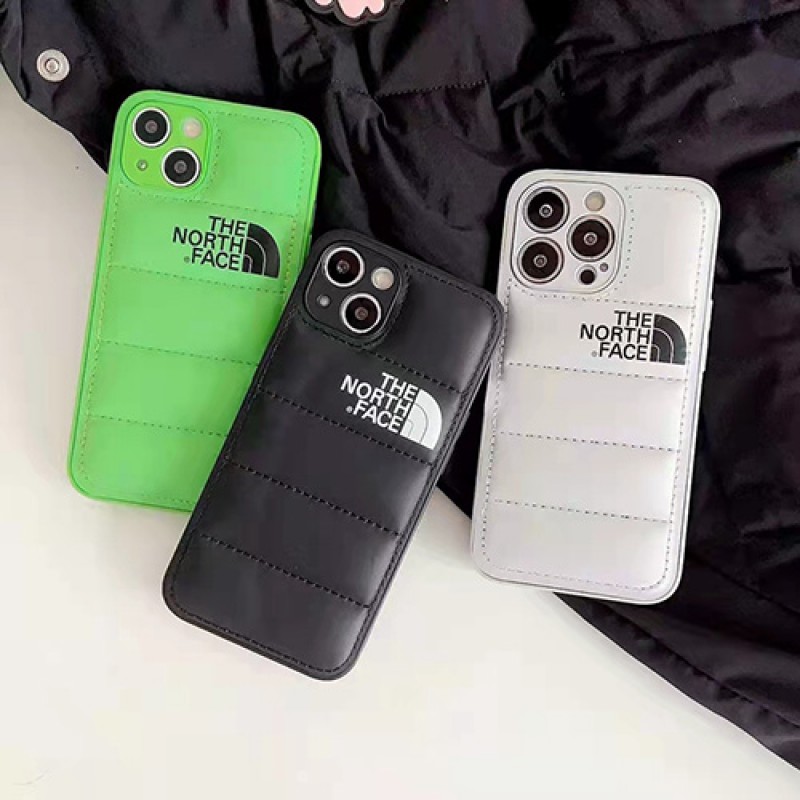 THE NORTH FACE ザ.ノース.フェイス ブランド iphone 13/13 pro/13 pro maxケース レザー質感 経典 ダウンジャケット風 レザー製 保護 アイフォン13/13プロマックス/13ミニカバー オーダーメイド セレブ愛用 メンス レデイース