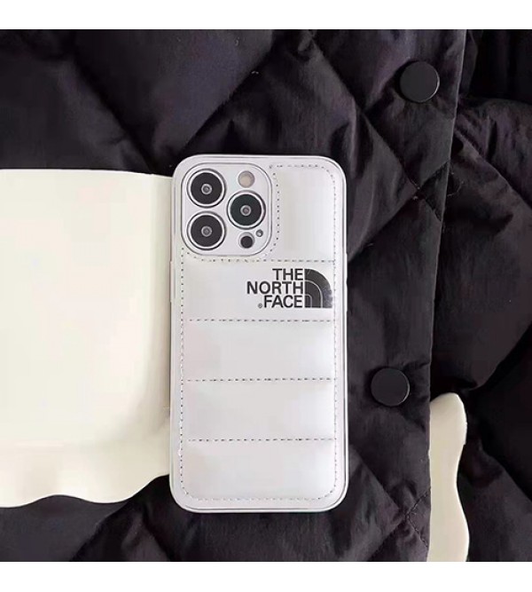 THE NORTH FACE ザ.ノース.フェイス ブランド iphone 13/13 pro/13 pro maxケース レザー質感 経典 ダウンジャケット風 レザー製 保護 アイフォン13/13プロマックス/13ミニカバー オーダーメイド セレブ愛用 メンス レデイース