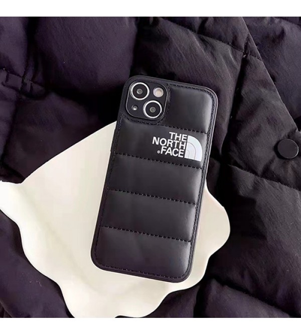 THE NORTH FACE ザ.ノース.フェイス ブランド iphone 13/13 pro/13 pro maxケース レザー質感 経典 ダウンジャケット風 レザー製 保護 アイフォン13/13プロマックス/13ミニカバー オーダーメイド セレブ愛用 メンス レデイース