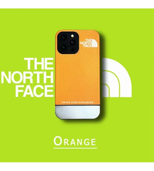 The North Face ブランド ザ.ノース.フェイス iphone 14/14 pro/14 pro maxケース オシャレ メッキ風 モノグラム 芸能人愛用 ジャケット型 耐衝撃 アイフォン14/14プロマックス/14プラス/13/12/11カバー メンズ レディーズ