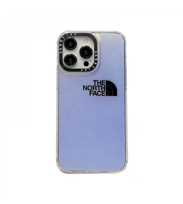 The North Face ブランド ザ.ノース.フェイス iPhone 14/14 Pro/14 Pro Maxケース おしゃれ メッキ風 クリアケース ジャケット型 モノグラム アイフォン14プロ マックス/14プロ/14/13/12/11カバー 大人気 コピー メンズ レディース