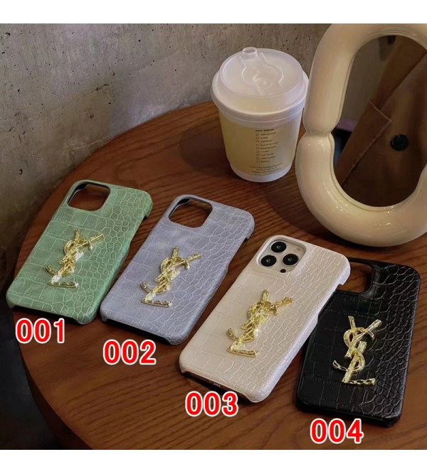 YSL イブサンローラン ハイブランド iphone 14/14 pro/14 PLUS/14 pro maxケース ワニ レザー スーパー コピー アイフォン14/13/12/11/X/XS/XR/8/7カバーパロディ風 新品