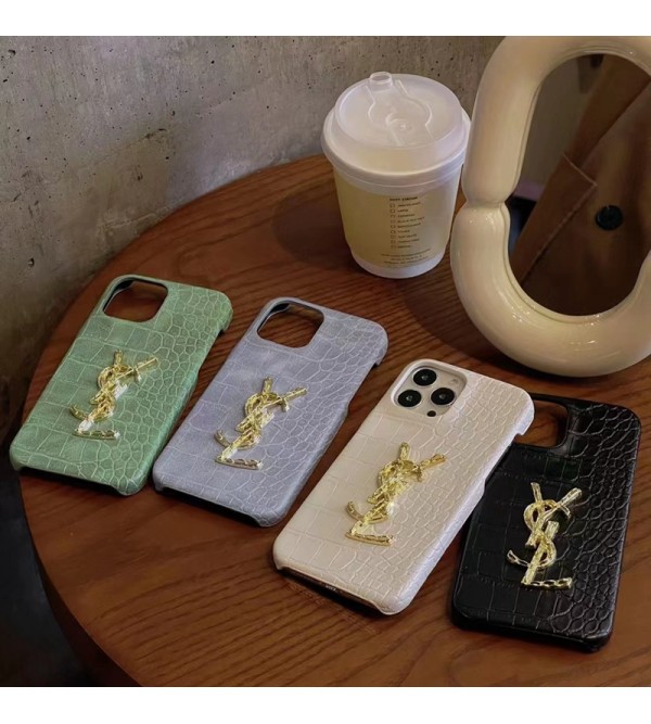 YSL イブサンローラン ハイブランド iphone 14/14 pro/14 PLUS/14 pro maxケース ワニ レザー スーパー コピー アイフォン14/13/12/11/X/XS/XR/8/7カバーパロディ風 新品