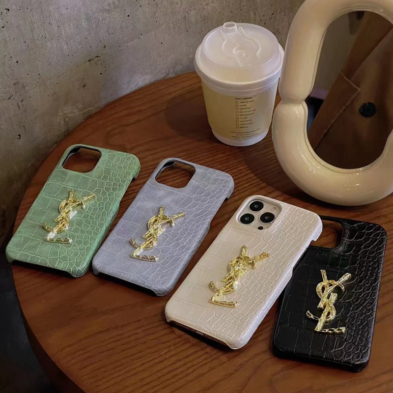 YSL イブサンローラン ハイブランド iphone 14/14 pro/14 PLUS/14 pro maxケース ワニ レザー スーパー コピー アイフォン14/13/12/11/X/XS/XR/8/7カバーパロディ風 新品