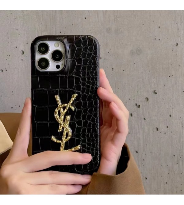 YSL イブサンローラン ハイブランド iphone 14/14 pro/14 PLUS/14 pro maxケース ワニ レザー スーパー コピー アイフォン14/13/12/11/X/XS/XR/8/7カバーパロディ風 新品