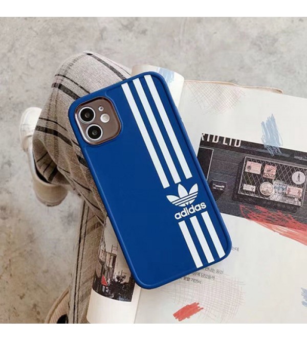 ADIDAS ブランド iphone 13 pro/13 pro max/13 miniケース アディダス モノグラム シンプル トレフォイル ジャケット型 ストランプ柄 アイフォン13/12/11/x/xs/xr/8/7カバー ファッション メンズ レディース