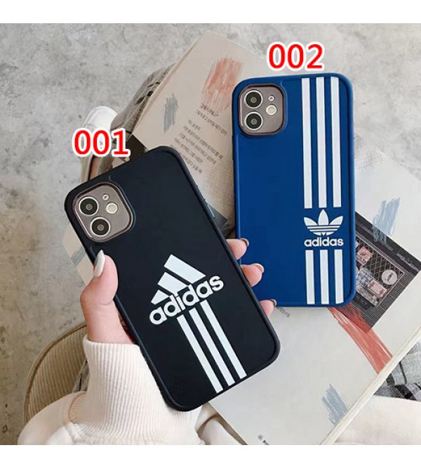 ADIDAS ブランド iphone 13 pro/13 pro max/13 miniケース アディダス モノグラム シンプル トレフォイル ジャケット型 ストランプ柄 アイフォン13/12/11/x/xs/xr/8/7カバー ファッション メンズ レディース