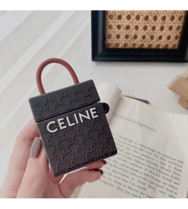 セリーヌ/CELINE ブランド AirPods 3/2/1/Proケース 紛失防止 第1/2/3世代 バッグ風 エアーポッズ1/2/3/プロカバー シリコン 収納便利 保護 メンズ レディース