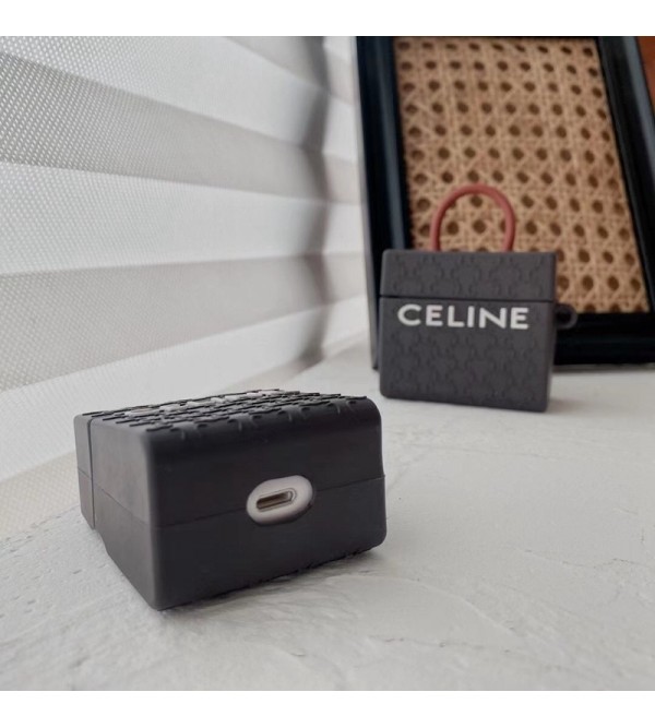 セリーヌ/CELINE ブランド AirPods 3/2/1/Proケース 紛失防止 第1/2/3世代 バッグ風 エアーポッズ1/2/3/プロカバー シリコン 収納便利 保護 メンズ レディース