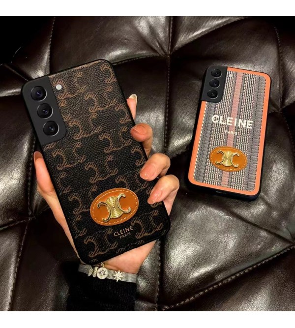 CELINE ブランド セリーヌ Galaxy S23/S23 Plus/S23 Ultra/S22/S21ケース ストラップ付き レザー モノグラム ジャケット型 iPhone 12/12 Pro/12 Pro max/11/X/XS/XRカバー ファッション メンズ レディーズ