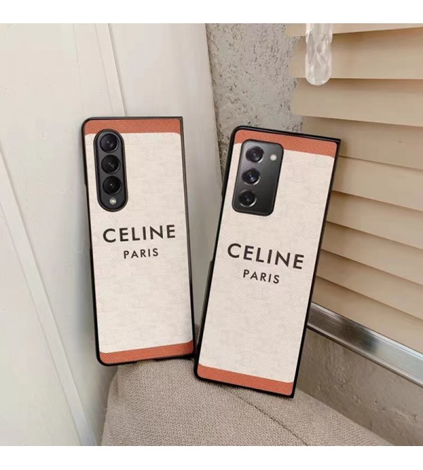 CELINE ブランド セリーヌ Galaxy Z Fold4/Fold3ケース かわいい 折りたたむ式 モノグラム セレブ愛用 ギャラクシーZフォールド4/3カバー 激安 ファッション メンズ レディース