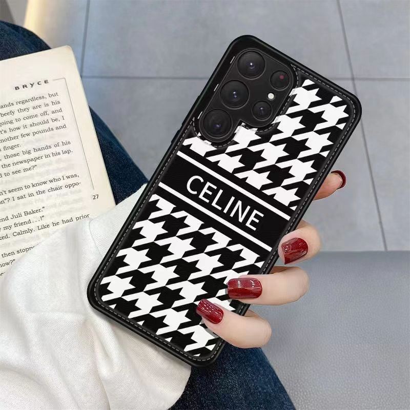 CELINE ブランド セリーヌ iPhone14/14 Pro/14 Pro Max/14 Plusケース かわいい モノグラム 黒白色 Galaxy S23/S23 Plus/S23 Ultra/Note20/S22/S21/S20ケース ジャケット型 アイフォン14プラス/14プロ マックス/14プロ/14/13/12/11カバー ファッション メンズ レディース