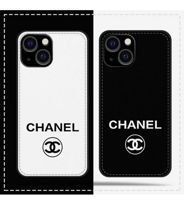 シャネル ブランド iphone 13 pro/13 pro max/13 miniケース 個性 モノグラム Chanel レザー ジャケット型 ステッチ 黒白  アイフォン13/12/11/x/xr/xs/8/7カバー 人気 メンズ レディーズ 