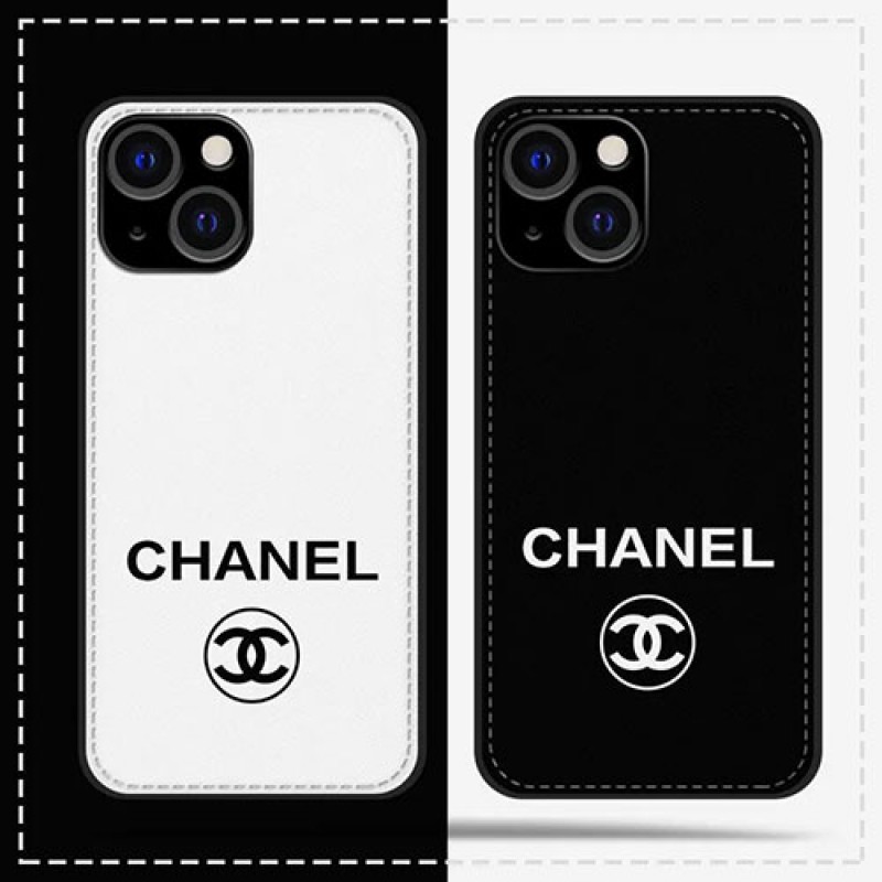 シャネル ブランド iphone 13 pro/13 pro max/13 miniケース 個性 モノグラム Chanel レザー ジャケット型 ステッチ 黒白  アイフォン13/12/11/x/xr/xs/8/7カバー 人気 メンズ レディーズ 