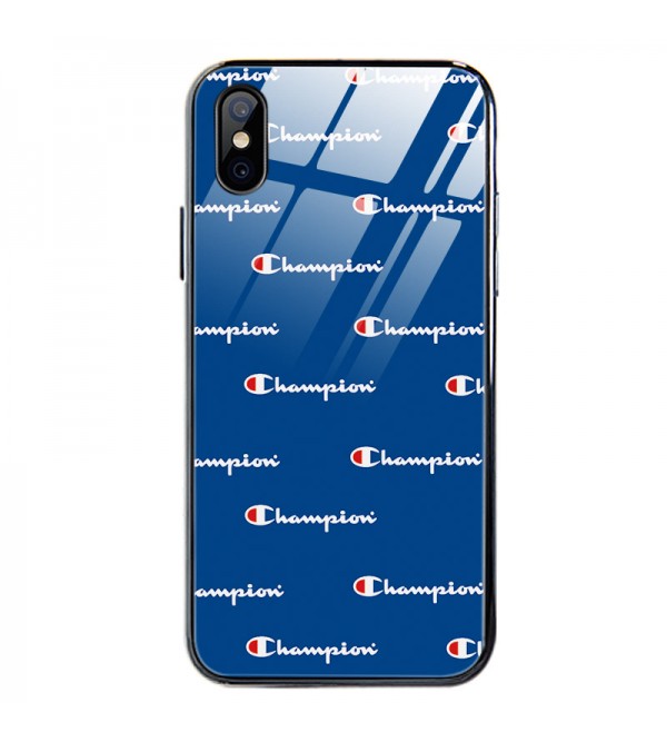 CHAMPION/チャンピオン iphone13/13 pro/13 pro maxケース かわいい ブランド 背面ガラス アイフォン13/12/11/xr/xs/x/8/7カバー 安い 大人気 ファッション メンズ レディース