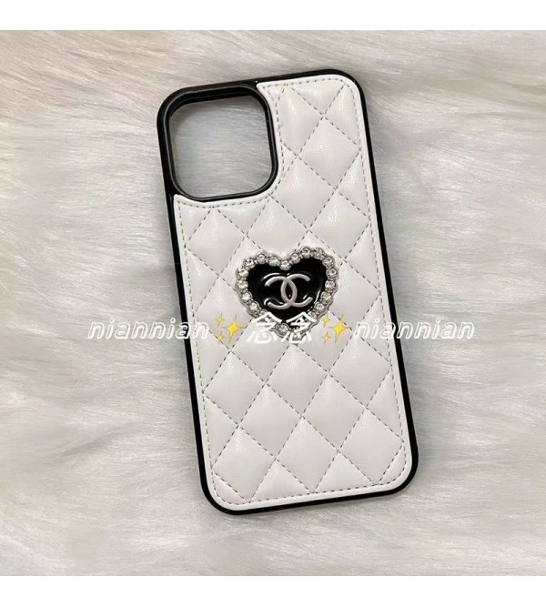 CHANEL シャネル ハイブランド Iphone 14 Pro/14Pro Max/14ケース かわいい ステッチ ハード柄 レザー きらきら ジャケット型 安い アイフォン14/13/12/11/x/xs/xr/8+/7+カバー セレブ愛用 黒白色 レディース