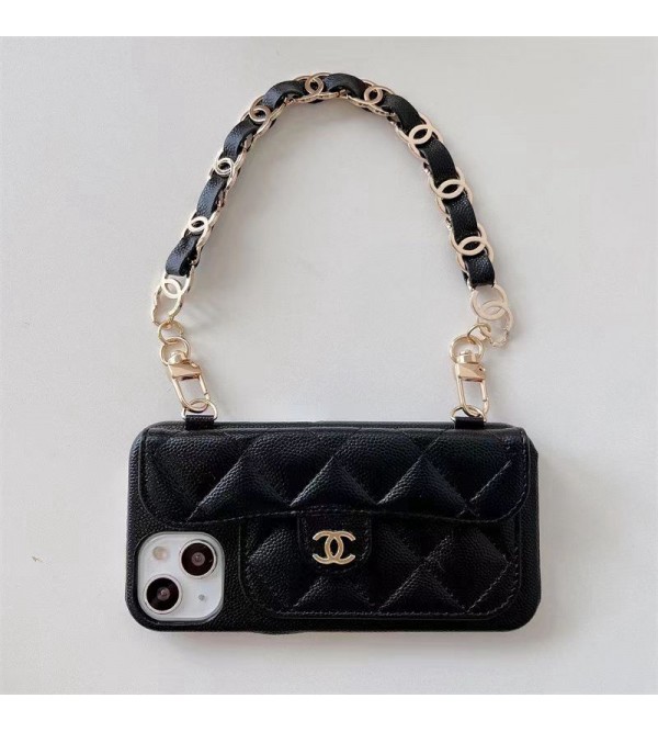 CHANEL シャネル ブランド iphone 14/14 pro/14 pro maxケース カード収納 財布型 ストラップ付き バッグ風 アイフォン14/13/12/11カバー ファッション メンズ レディーズ