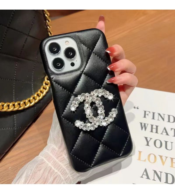 CHANEL シャネル ブランド iPhone 14/14 Pro/14 Pro Maxケース 経典 モノグラム レザー キラキラ アイフォン14プロ マックス/14プロ/14/13/12/11カバー 芸能人愛用 ファッション メンズ レデイース