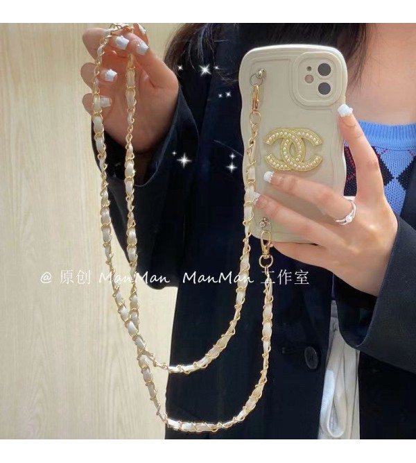 Chanel シャネルアイフォン15/14 13 12プロマックス ケース かわいい 男女兼用 人気 ブランド iphone15 14 13 12 proケース  手帳型 ストラップ付きブランド アイフォン15 8/7 plus se3 2 14 plus ケース 韓国風