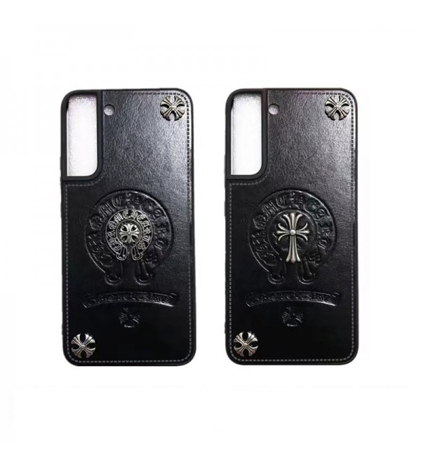 CHROME HEARTS ブランド クロムハーツ Galaxy S23/S23+/S23 Plus/s23 Ultra/S22/S21/S20/Note20ケース かわいい モノグラム レザー ジャケット型 芸能人愛用 ギャラクシーs23/s23プラス/s23ウルトラ/s22/s21/s20/s10/note20/note10カバー ファッション メンズ レディーズ