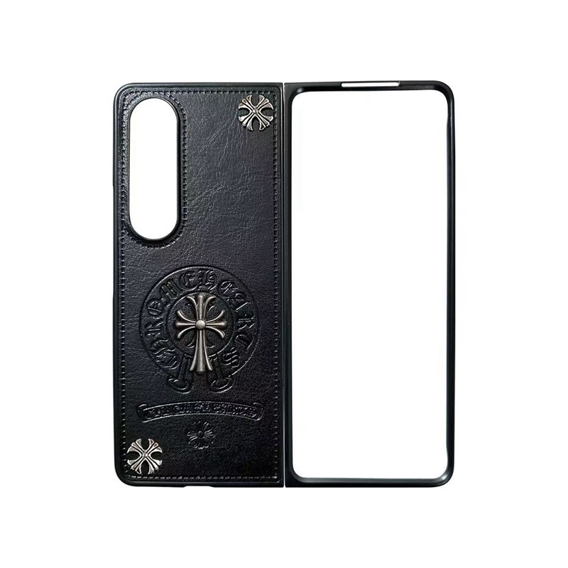 Chrome Hearts クロムハーツ 折畳み式 Galaxy Z Flip 5ケース ペアお揃い女性向け Galaxy Z Fold 5 4 3 2ケース個性 galaxy z fold 5 4 3ケース ファッションギャラクシーZフリップ4 5ケース ブランド スタイル