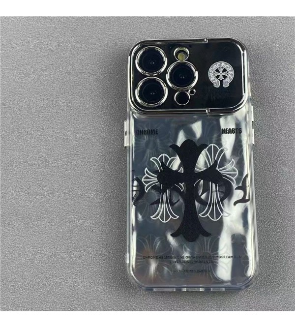 Chrome Hearts クロムハーツ 男女兼用 人気 ブランド iphone15 14 13 12 proケース  手帳型 ストラップ付き モノグラム iphone 15 14 plusケース 個性ブランド アイフォン15 8/7 plus se3 2 14 plus ケース 韓国風