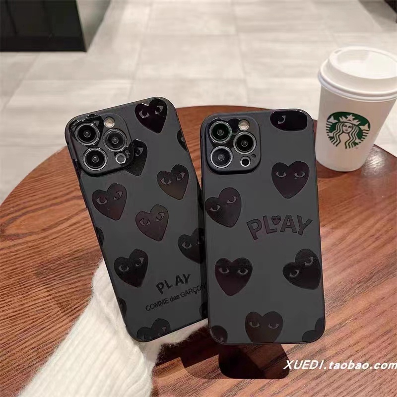 CDG コム.デ.ギャルソン ブランド galaxy s23/s23 plus/s23 ultra/s22/s22 plus/s22 ultra/s21/note20ケース 心柄 ジャケット型 モノグラム iphone 14Pro max/14Pro/14plus/14/13/12/11カバー COMME des GARCONS 黒色 コピー メンズ レディース