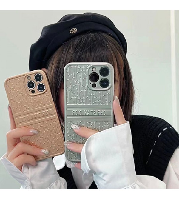 DIOR/ディオール iphone13 pro/13 pro maxケース ブランド おしゃれ ジャケット型 浮彫風 シリコン モノグラム アイフォン13/12/11/X/XS/XRカバー芸能人愛用 メンズ レディーズ