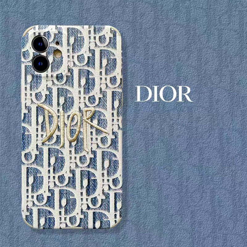 ディオール ブランド iphone13/13 pro/13 pro maxケース かわいい モノグラム 個性 刺繍 DIOR ジャケット型 アイフォン13/12/11/xr/xs/x/8/7カバー ファッション メンズ レディース