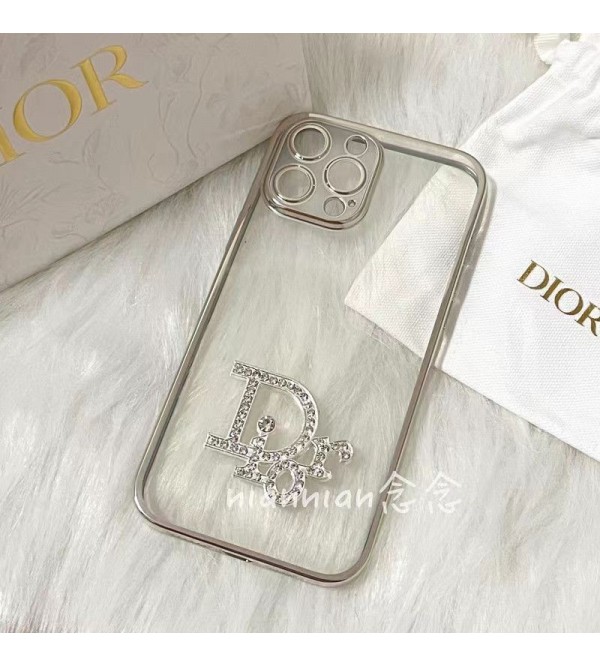 ディオール/Dior ブランド iphone 14/14 pro/14 pro max/14 plusケース 経典 クリアケース 純色 モノグラム きらきら 韓国風 アイフォン14/13/12/11/x/xs/xr/8/7カバー ファッション メンズ レディーズ