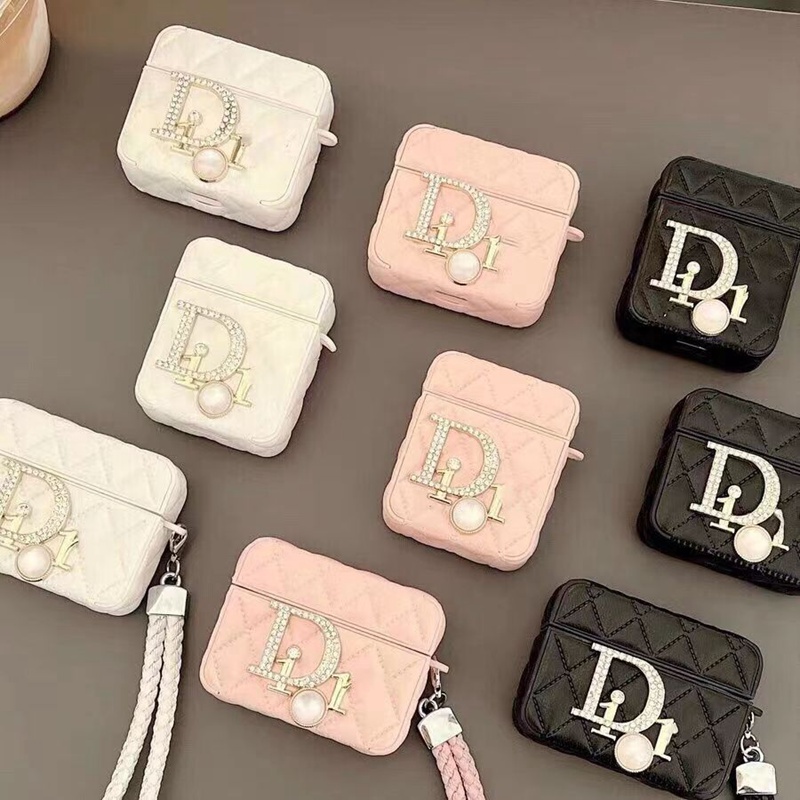 DIOR ディオール ブランド airpods pro 2/3/pro/2/1ケース オシャレ バッグ型 レザー製 チェーン付き エアーポッズ プロ2/3/2/1カバー ファッション メンズ レディース