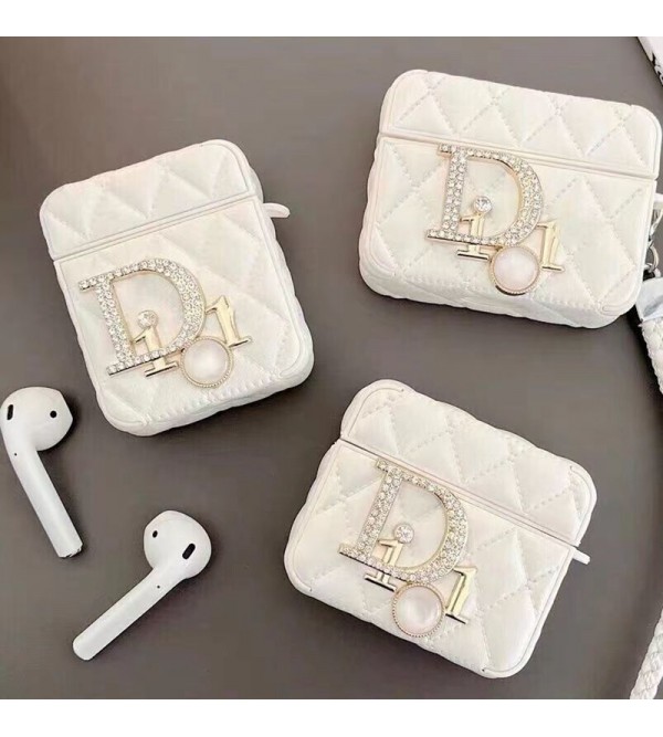 DIOR ディオール ブランド airpods pro 2/3/pro/2/1ケース オシャレ バッグ型 レザー製 チェーン付き エアーポッズ プロ2/3/2/1カバー ファッション メンズ レディース