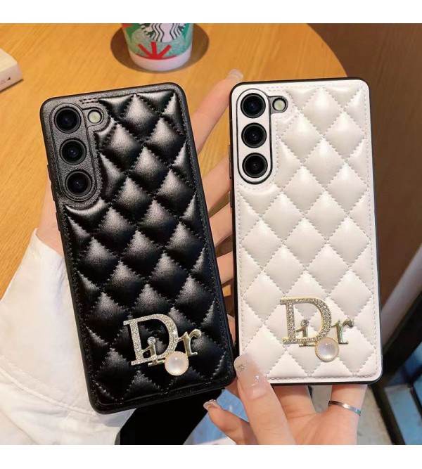 Dior ブランド ディオール Galaxy S23/S23 Plus/S23 Ultraケース きらきら モノグラム レザー ジャケット型 セレブ愛用 ギャラクシーs23カバー huawei 大人気 メンズ レディーズ