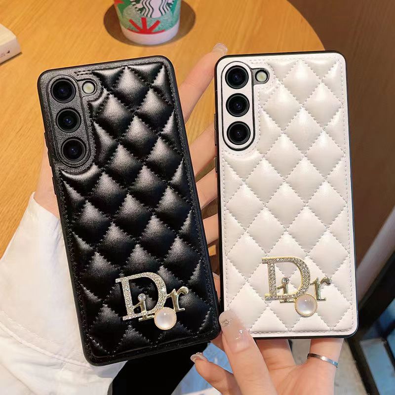 Dior ブランド ディオール Galaxy S23/S23 Plus/S23 Ultraケース きらきら モノグラム レザー ジャケット型 セレブ愛用 ギャラクシーs23カバー huawei 大人気 メンズ レディーズ