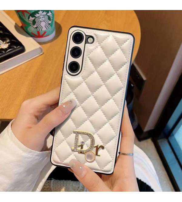 Dior ブランド ディオール Galaxy S23/S23 Plus/S23 Ultraケース きらきら モノグラム レザー ジャケット型 セレブ愛用 ギャラクシーs23カバー huawei 大人気 メンズ レディーズ