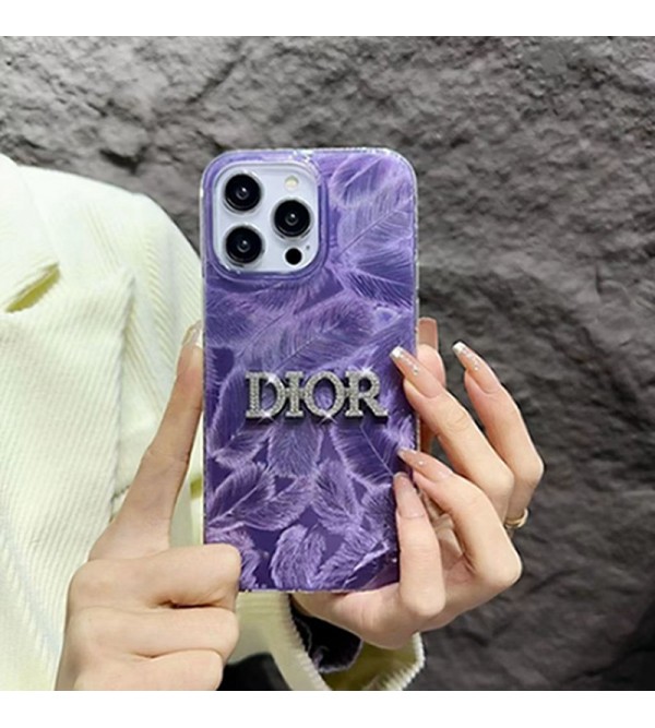 Dior ディオール 男女兼用 人気 ブランド iphone15 14 13 12 proケース  手帳型 ストラップ付きアイフォン15プラス 14ケース バッグ型 アイフォン15 14 13 スマホケース インスタ風