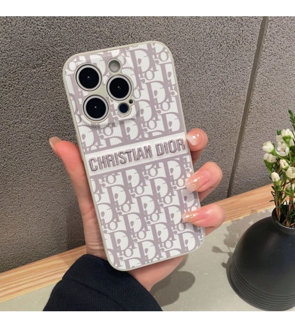 Dior ディオールアイフォン15/14 13 12プロマックス ケース かわいい女性向け iphone15pro max xr xs max 8/7 plusケース ガラス型 男女兼用 人気 ブランド iphone15 14 13 12 proケース  手帳型 ストラップ付き