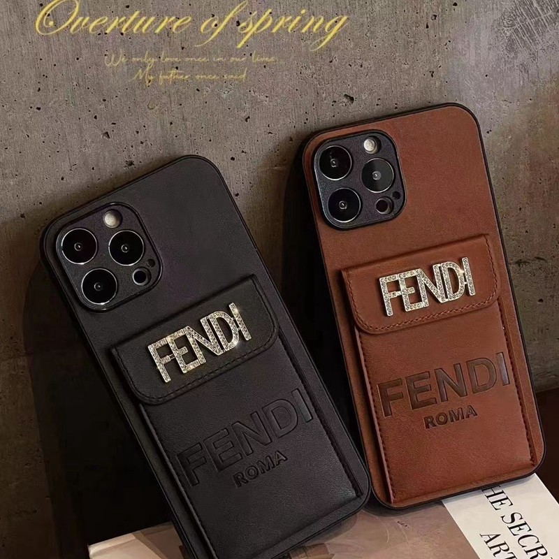 Fendi フェンデイ 男女兼用 人気 ブランド iphone15 14 13 12 proケース  手帳型 ストラップ付きブランド アイフォン15 8/7 plus se3 2 14 plus ケース 韓国風アイフォン15プラス 14ケース バッグ型