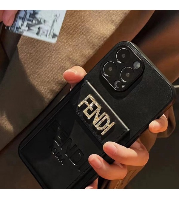 Fendi フェンデイ 男女兼用 人気 ブランド iphone15 14 13 12 proケース  手帳型 ストラップ付きブランド アイフォン15 8/7 plus se3 2 14 plus ケース 韓国風アイフォン15プラス 14ケース バッグ型