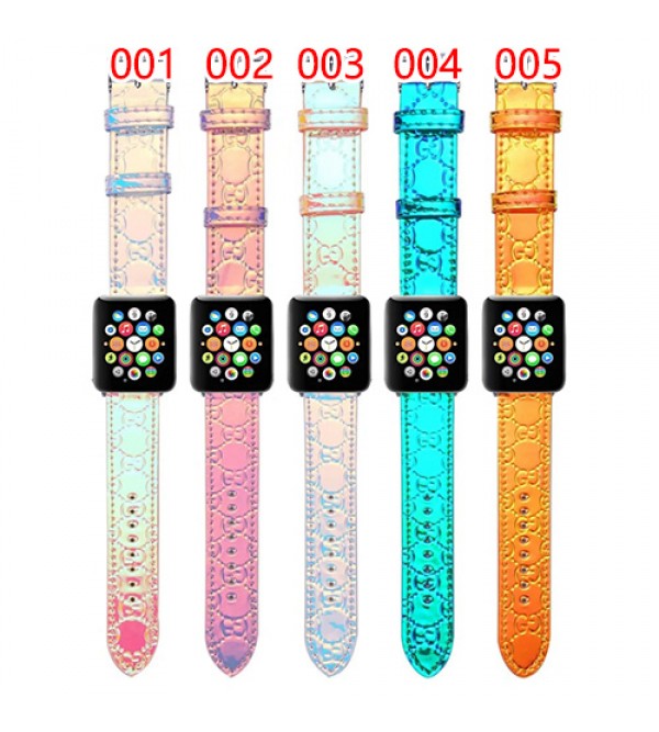 グッチ ブランド GUCCI アップルウォッチ 7/6/SEバンド オシャレ カラー 人気 キラキラ Apple Watch 7/6/5/4/3/seストラップ  高級ベルト メンズ レディーズ