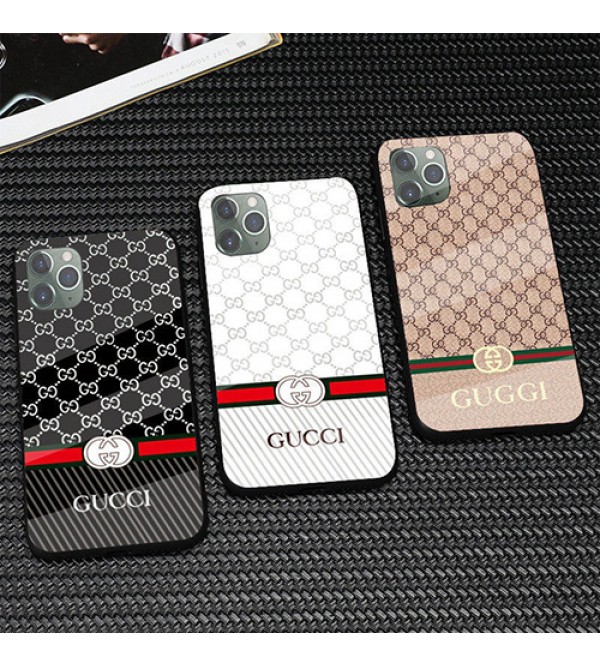 グッチ GUCCI  ブランド iphone 13 /13 pro/13 mini/13 pro maxケース 激安 全機種対応 背面硝子 個性 縞 ミツバチ柄 可愛い アイフォン13/12/11/x/8/7カバー 人気 メンズ レディース